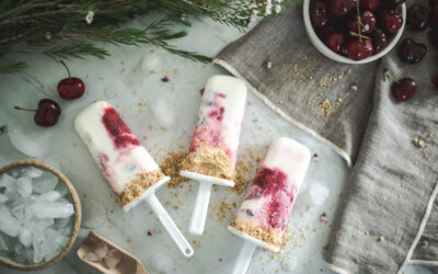 Cherry Berry Cheesecake Popsicles