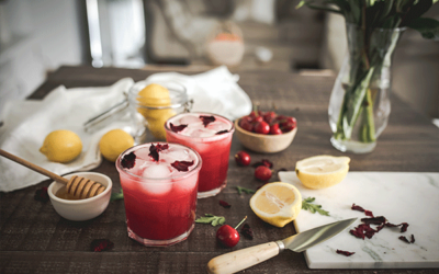 Upgrade your Summertime Lemonade Stand with Cherry Rose Lemonade