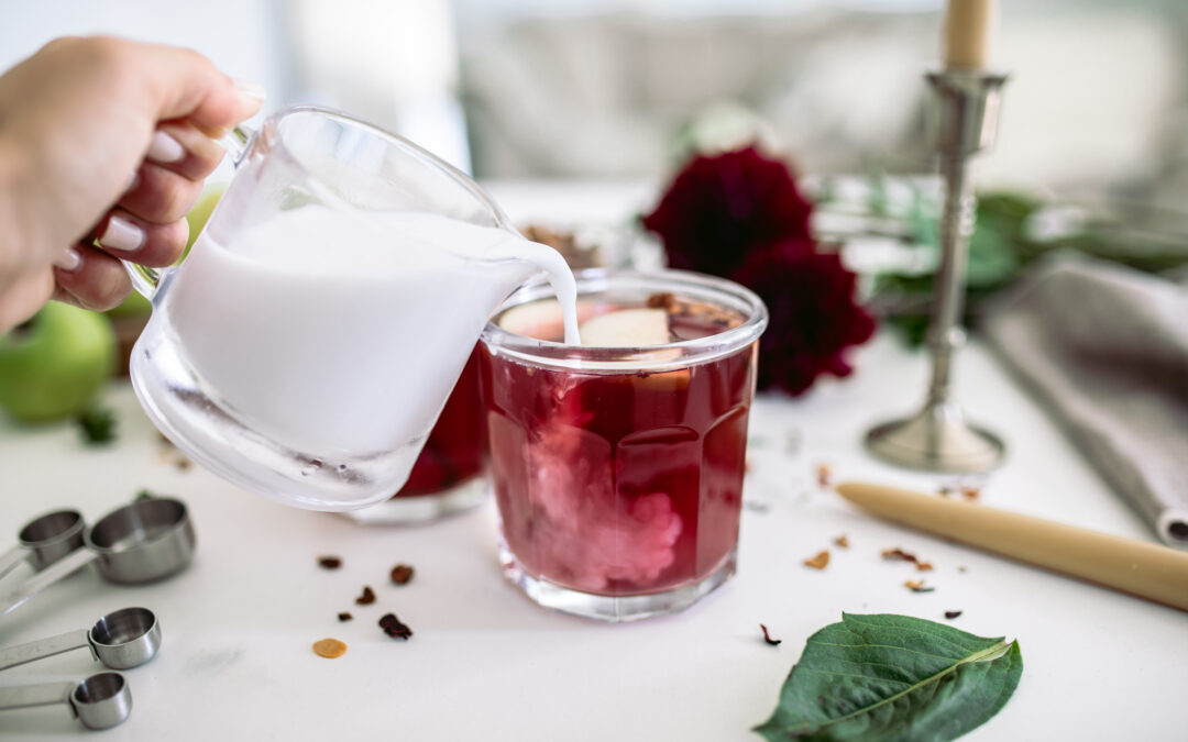 A Spiked Cherry Peach Iced Tea Perfect for the Patio