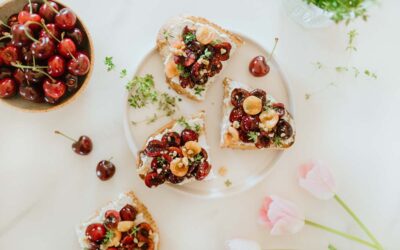 Cherry Goat Cheese & Thyme Toast