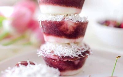Coconut Cherry Yogurt Cups